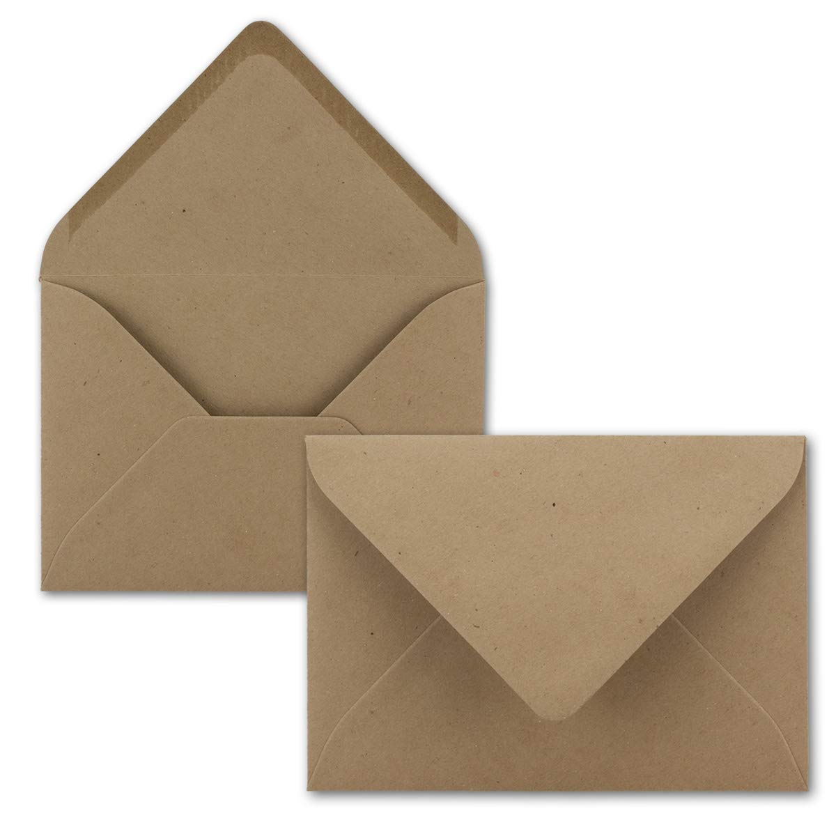 Mini envelopes, 5.2 x 7.6 cm, with wet seal for flower greetings, greeting cards, tags and money gifts, FarbenFroh by Gustav Neuser. 100 Umschläge S30 Sand Brown