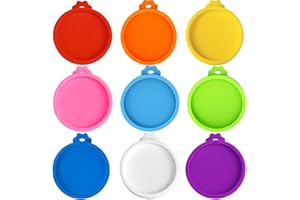 Yobbai 9 Pack Cat Food Cans Lids, Food Safe BPA-Free & Dishwasher Safe, Silicone Can Lids Covers for Cat Food Cans
