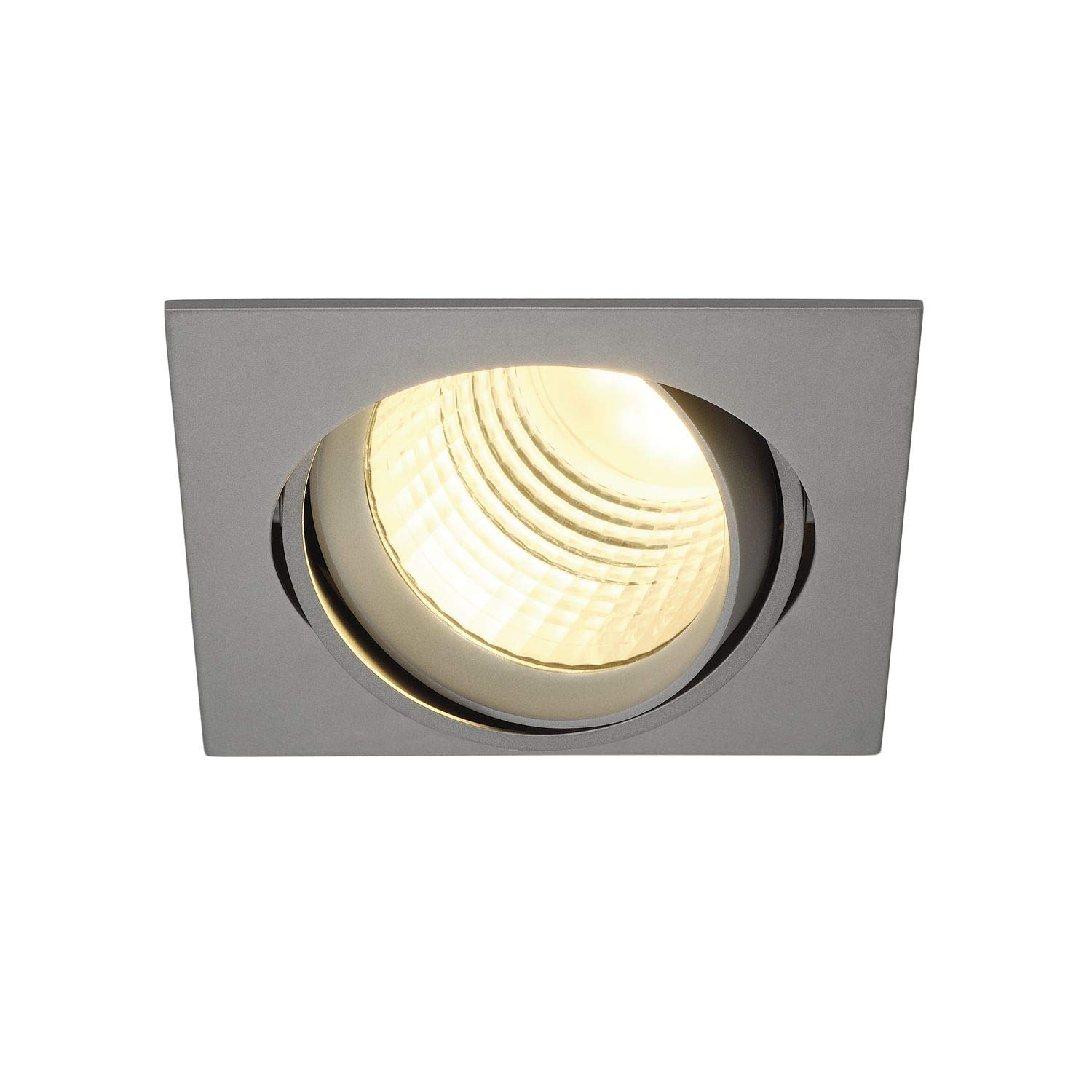 SLV New TRIA DLMI Square Downlight, Silvergrey, 3000K, 60°, Metal