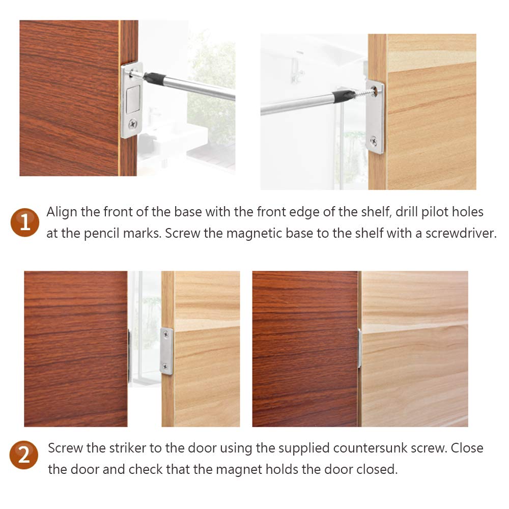 Tür Magnetverschluss Schrank Jiayi 2 Stück Ultra Dünn ...