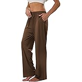 Women's Cotton Pajamas Pants Wide Leg Casual Modal Loose Fit Sleep Soft Comfort Flowy Lounge Pj Bottom with Pockets