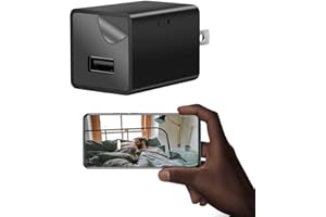 Mini Hidden Camera in Wireless USB Charger - 1080P WiFi Security Cam with Night Vision, Motion Detection, APP Live Feed - Ind