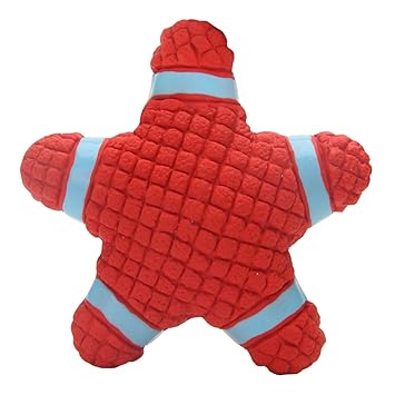 Petlicious & More Latex Squeaky Star Toy Chew for Pet Dog (Medium)