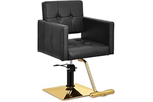 Dangvivi Hair Salon Chair for Hair Stylist Wide Seat, Hydraulic Barber Chair for Home, Beauty Salon Styling Stylist Armchair, Spa Cosmetology Shampoo Hairdressing Braiding Armchair