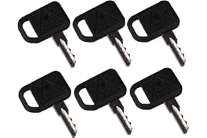 RONGPAS 6PCS Ignition Keys AUC12681 compatible with John Deere Gator Zero Turn Mower Quik-Trak Mowers