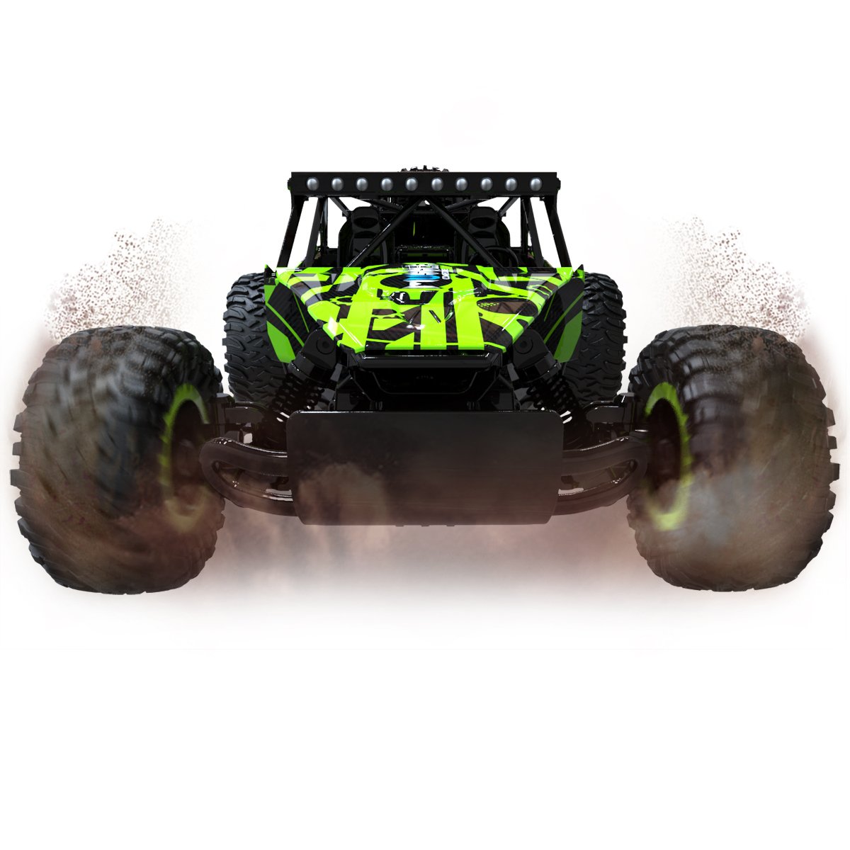 Hugine 1:16 25Km/h High Speed RC Car Off Road Vehicle 2.4G Racing Cars Monster Truck Dune Buggy Muscle 4 Wheel Independent Suspension Radio Control Cars For Kids Adults Hobby Toys (Green)