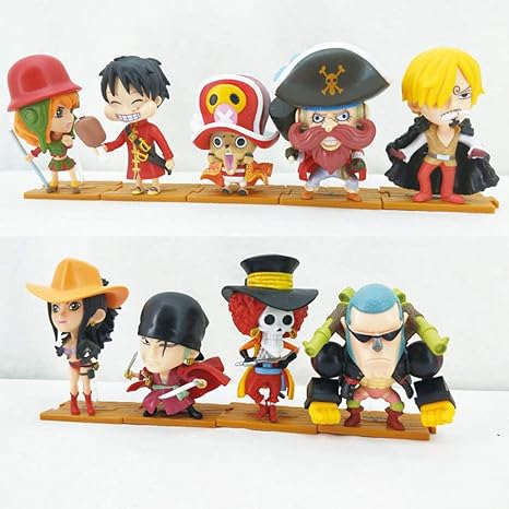 Amazon Co Jp ワンピースのおもちゃのモデルおもちゃの彫像の装飾飾りの漫画のキャラクターの漫画の海賊は4 9 グッズ工芸10cmを設定します Hxtsaber ホーム キッチン