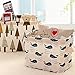 Foldable Mini Square Storage, Htgtai Natural Linen & Cotton Fabric Bins Baskets Organizers for Shelves & Desks#3