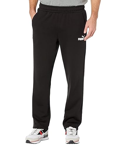 PUMA mens Essentials Fleece Sweatpants, Cotton Black, Medium US in