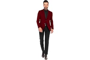 ELINA FASHION Men's Blazer 2 Button Long Sleeve Regular Fit Suit Sport Coat Jacket Business Casual Lightweight Sport Coat
