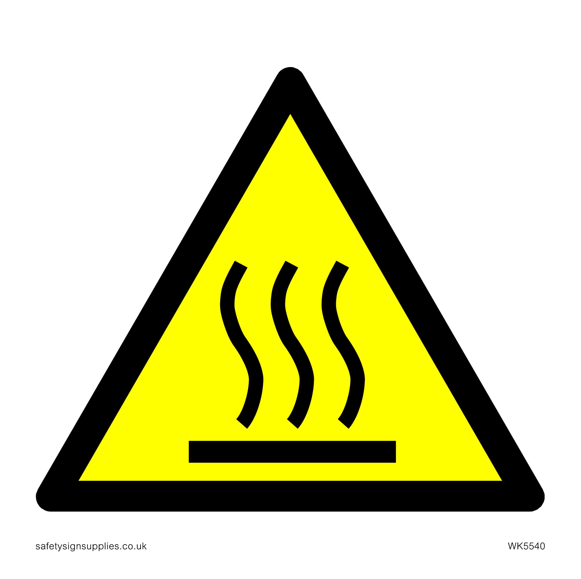 Warning Hot Surface Symbol Only Sign - 200x200mm - S20