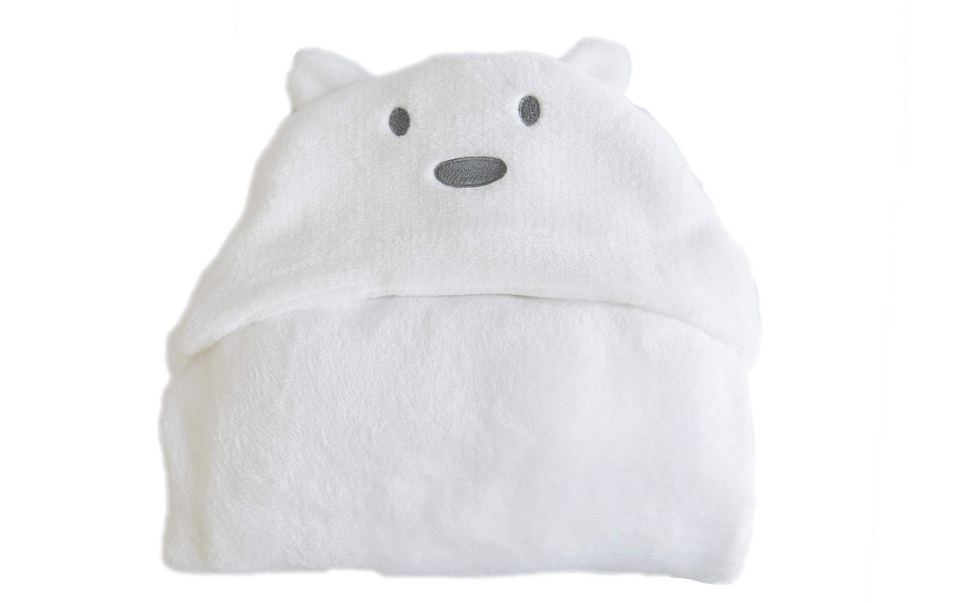 Baby Swaddle Blanket Wrap Unisex for Boys Girls Newborn Infant, Antibacterial Skin Friendly, Thick Blanket 35inch Long 29inch Large Color White Bear Design Fleece Material Premium by LurddesLurddes