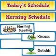 Really Good Stuff Whole-Class Visual Schedule Cards For Pocket Charts - Set of 27 Cards | Classroom Essentials and Must Haves, Teachers Supplies | For Preschool & Elementary