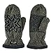 Bruceriver Women Snowflake Knit Mittens with Warm Thinsulate Fleece Lining (Taupe Grey, L)