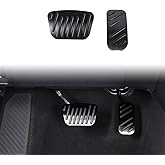 LLKUANG Car Accelerator Brake Pedal Covers Compatible with Toyota Land Cruiser Prado 250 J250 LC250 2024 2025,Gas Pedal Covers Anti-Slip Accelerator Pedal Cover Internal Modification Parts (Black)