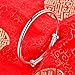 GUIJI Bracelet 999 Fine Jewellery Sterling Silver Bangles Size Adjustable Lady Women Jewelry Box