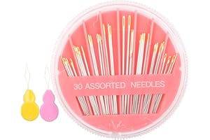 Hekisn 30pcs Premium Hand Sewing Needles, 6 Sizes 30-Count Assorted Sewing Needles, Stitching Needles for Hand Sewing Repair，Sewing Sharp Needles Sewing Repair Embroidery Needles