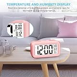 Yuanzeco 4.5 Inch Display Digital Alarm Clock Large Screen Pink Battery Powered view 7
