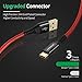 USB type C cable,Skeeper 3pack USB C 3.0 cable 2x3ft 1x6ft Nylon Braided quick charger with Gold-Plated connectors for Apple MacBook,Samsung Galaxy S8 Plus,Google Pixel,LG G6,Nintendo Switch More[RED]