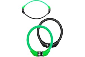 Bike Lock Resettable Combination Cable Lock for Bicycle, Scooter and Kids Bike Lock Length 30cm Cable Diameter 1cm 2Pack OVTS