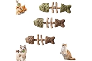 Anokia Purrident - Fix Cat Dental Health, Natural Dental Chew for Cats, Fishbone Shape Cat Teething, Cat Chew with Catnip, Durable Feline Tooth Care Tool (D)