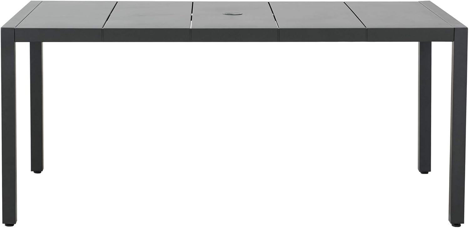  Brand - Ravenna Home Archer Outdoor Patio Steel Dining Table with Panel Top, 66.14"W, Gray : Garden & Outdoor