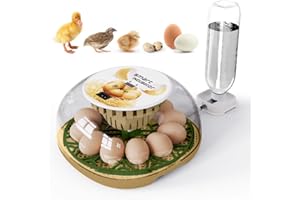 HOWOOIUA 12 Eggs Incubator for Hatching Eggs with Automatic Egg Turner, Temperature Control, Automatic Water Adding for Hatching Chicken, Goose, Duck, Quail, Pigeon