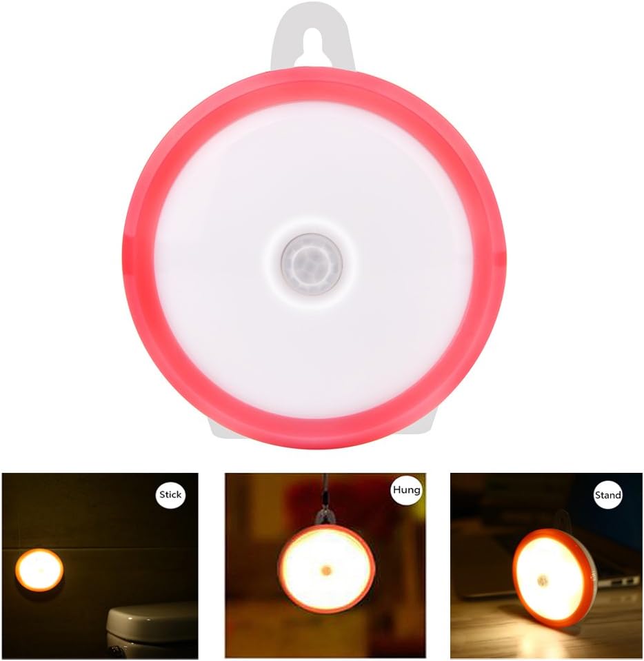 AlierGo USB Rechargeable LED Motion Sensor Night Light,3 Modes Wireless Stick-on light safe light for Hallway, Bathroom, Bedroom,Stair,Carport
