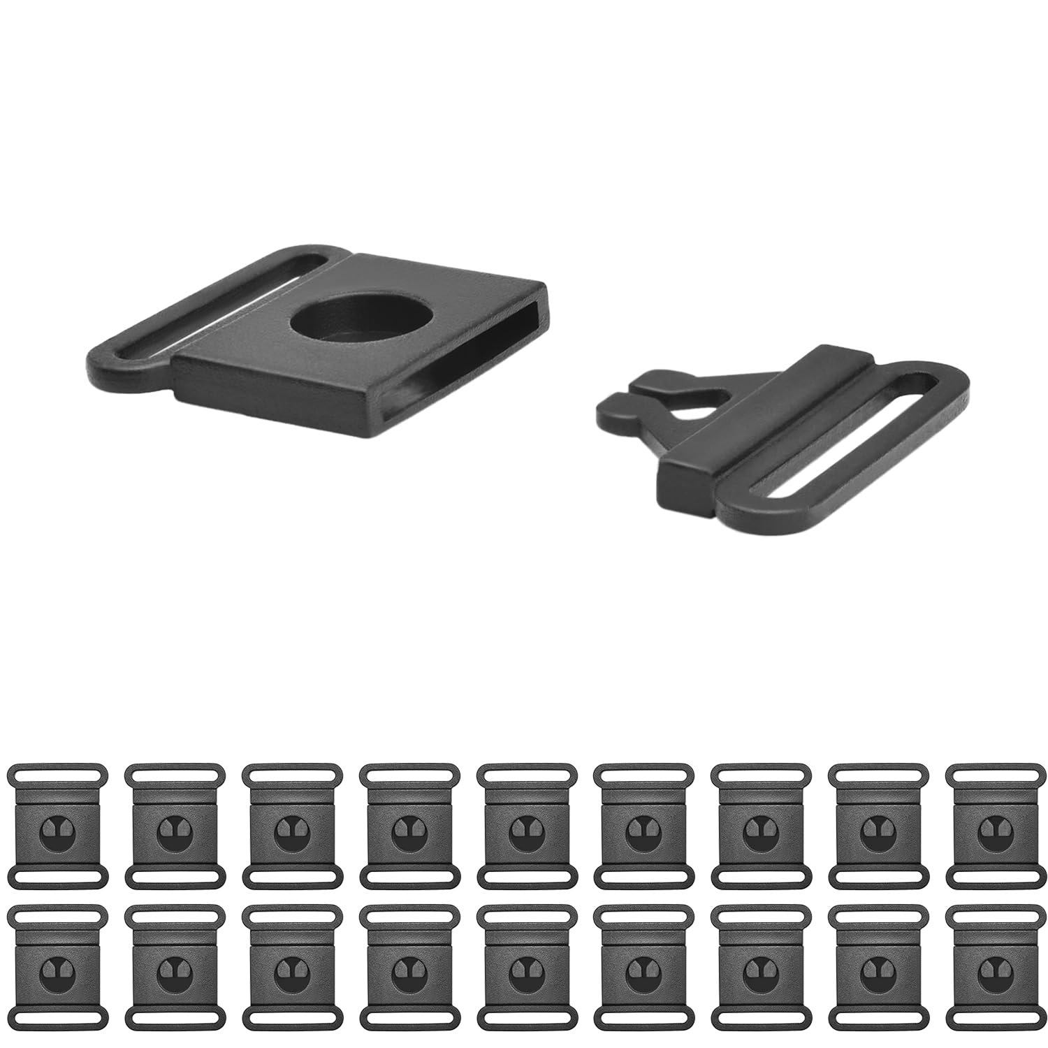 Photo 1 of CooBigo 100 Pack 3/8" Webbing Black Plastic Safty Breakaway Bra Buckle Cat Dog Collar Harness Strap Parts Accessories