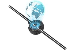 HFZ 16.5-Inch 3DhologramFan with WiFi and App Control, 232 Brightness LED Beads, Bluetooth Sound Sync, Custom Video Library, Remote Control, Portable Design for Trade Shows, Parties, and Events