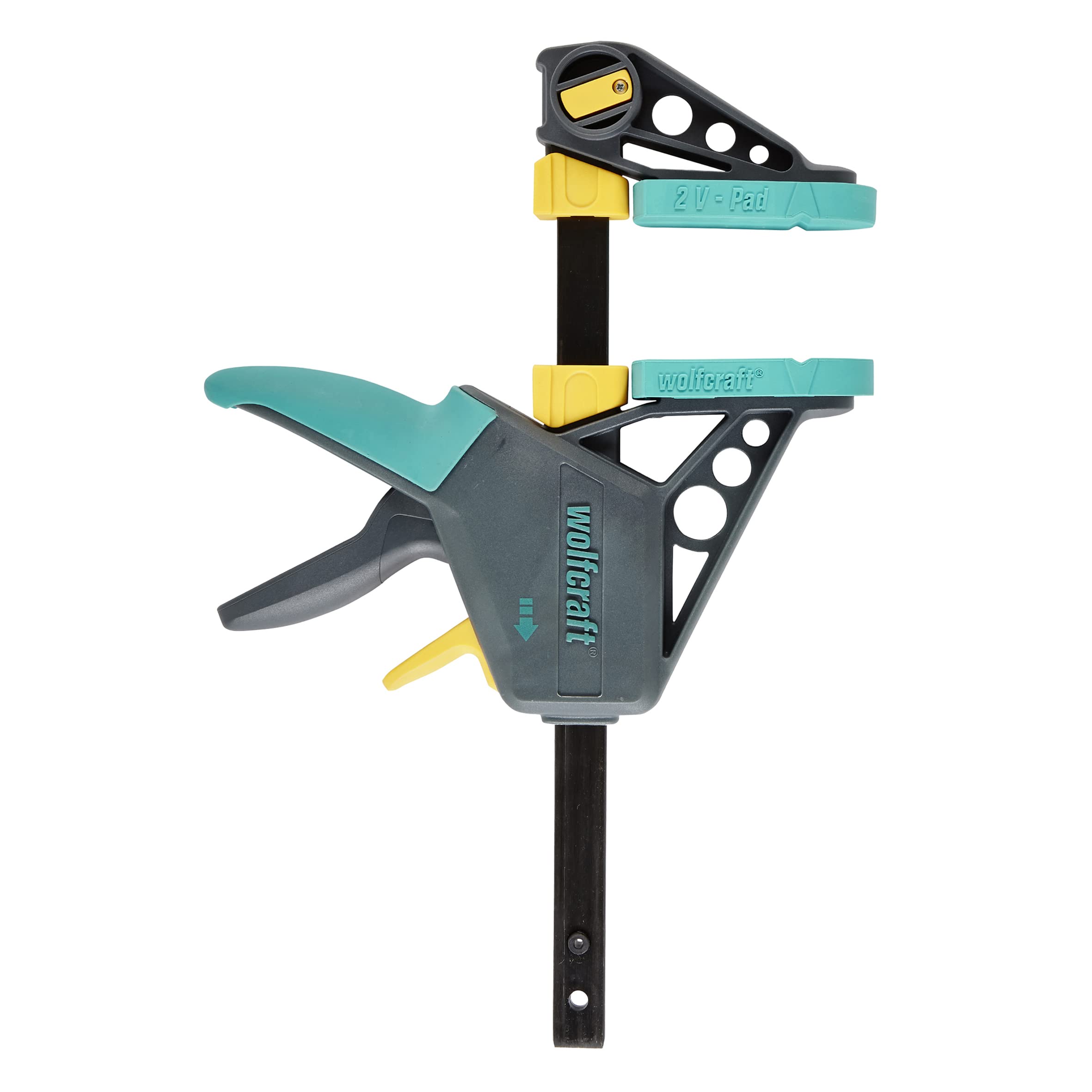 wolfcraft PRO L One-Hand Clamp, 150 mm I 3030000 I for Controlled and Comfortable Working – Ideal for Woodworking and Furniture Construction Projects