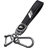 Annloysky Tri-Color Sports Leather Metal Car Key Chain Keyring Accessories, Keychain Keyring Family Present Car Accessories