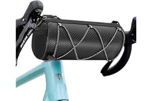 Bike Handlebar Bag, Water-Resistant & Large Capacity Small Front Storage Pack with Shoulder Strap - Suit for Mountain & Road 