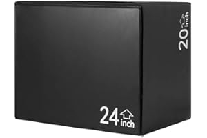 Goplus 3-in-1 Plyometric Box, 20"x24"x30" Foam Box Jump w/PVC Cover for Jumping, Conditioning, 350 lbs Weight Capacity for Ho