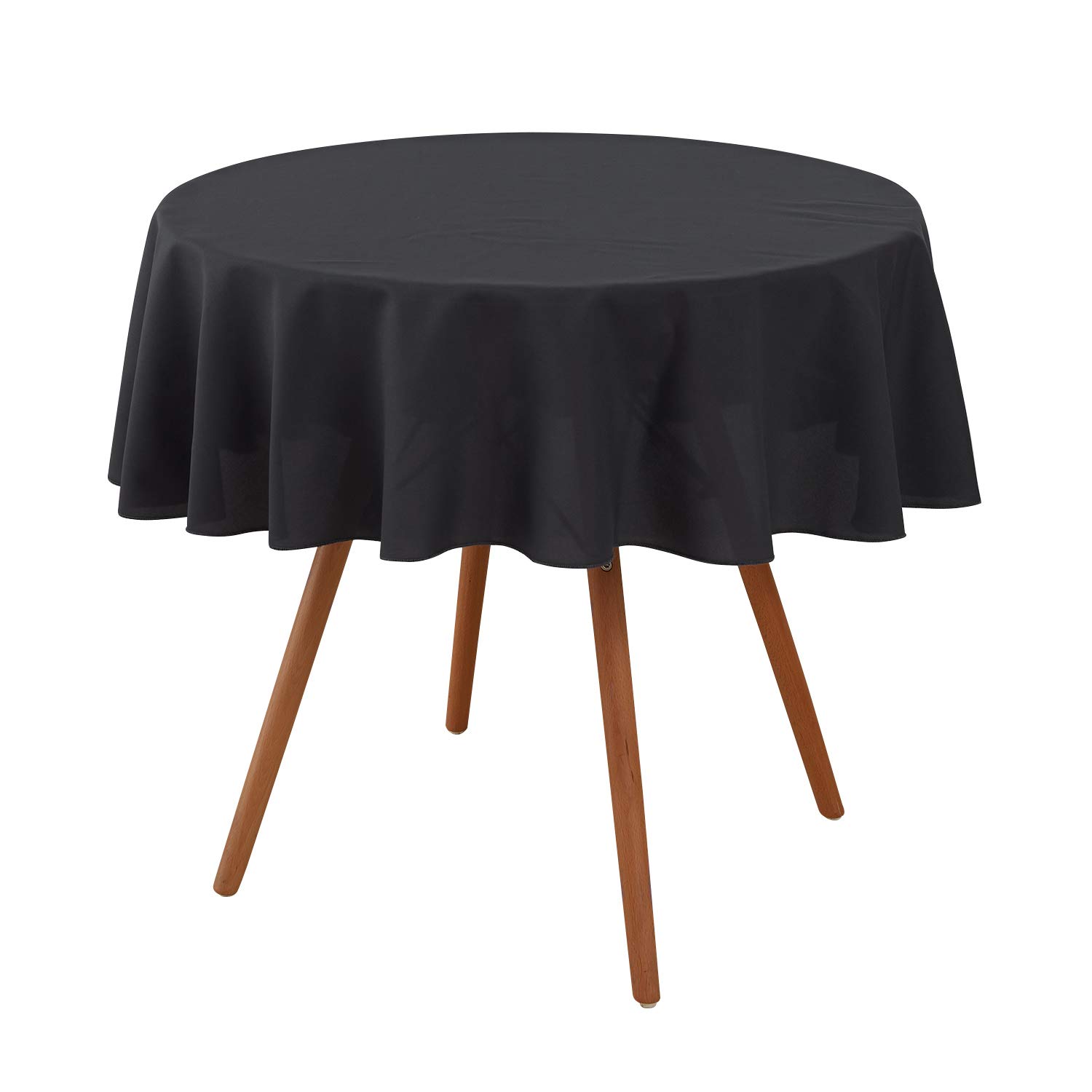 Deconovo Oxford Wipe Clean Tablecloth Water Resistant Table Cloth Round
