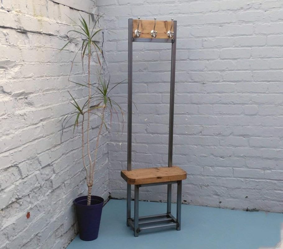Coat stand narrow hallway bijou coat rack bench seat and shoe storage