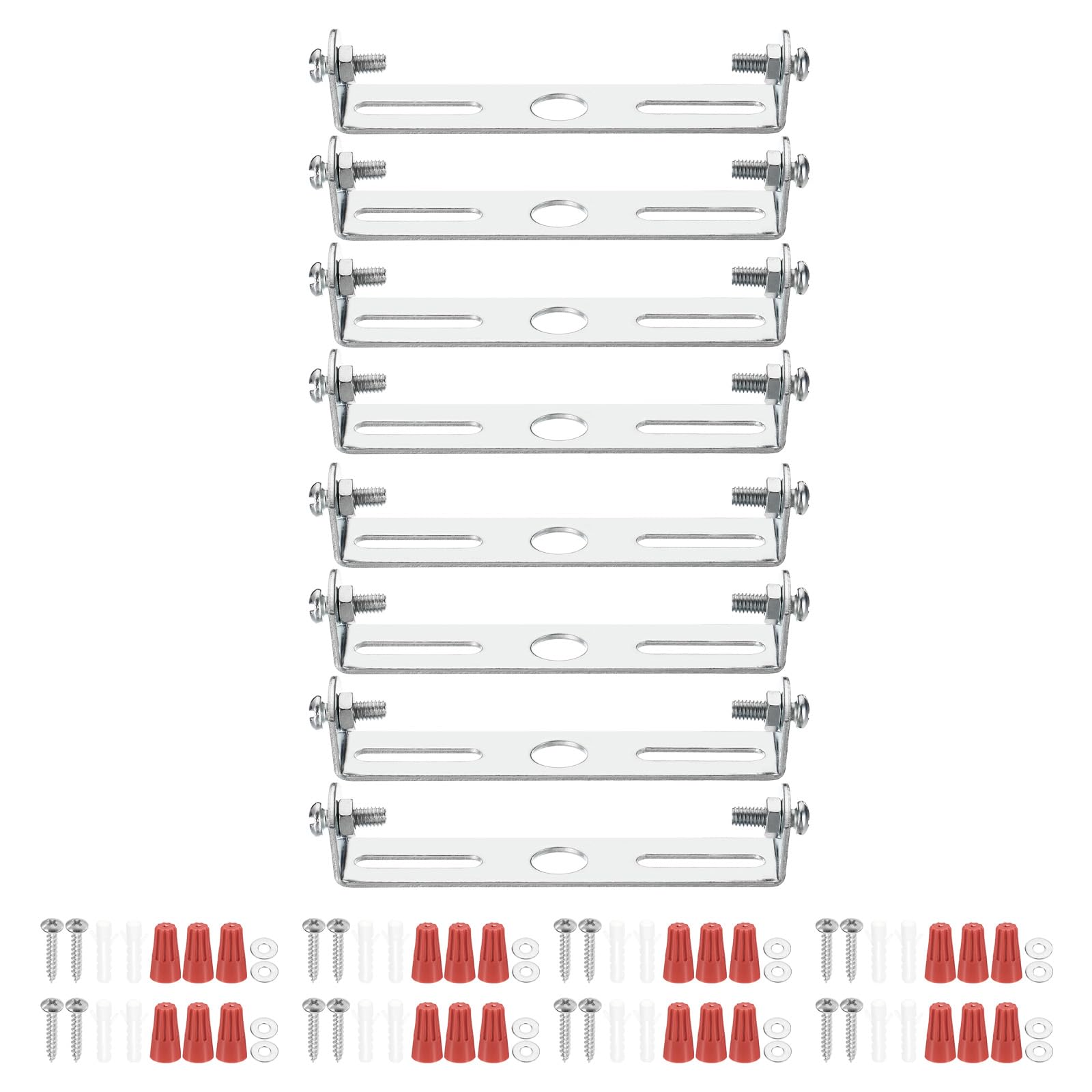 PATIKIL 85mm (3.35") Universal Light Fixture Mounting Bracket Kit, 8 Set Light Crossbar Ceiling Light Plate with Screw for Wall Light Ceiling Light Pendant Chandelier