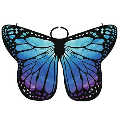 WUDUBE_Kleid Frauen Schal Schal, 2019 Frauen Schmetterling Schal, Frauen Schmetterling FlüGel Schal Schal Nymphe Elf Poncho B