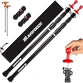 Tarp Poles Heavy Duty Adjustable, AVOFOREST Aviation Aluminum 8.7FT Telescoping Tent Poles with Protection Cap Wind-Resistant Awning Collapsible Poles Set of 2 for Tarps - Canopy - Awning - Hiking