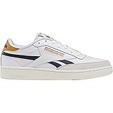 Reebok Men's Club C Revenge Shoes, White/Vector Navy/Retro Gold, 8