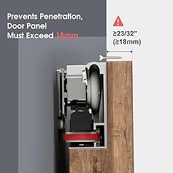 38" Concealed Sliding Barn Door Hardware Kit with