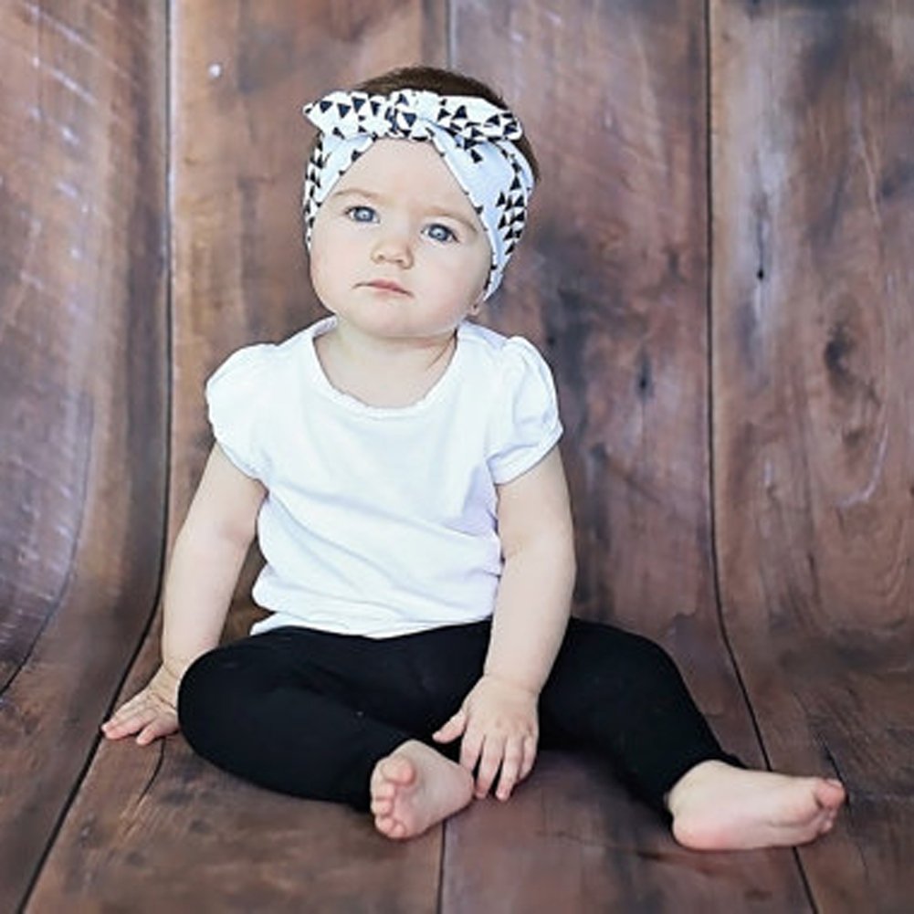 rrimin baby girl's cotton knotted adjustable hairband (multicolour) - pack of 6