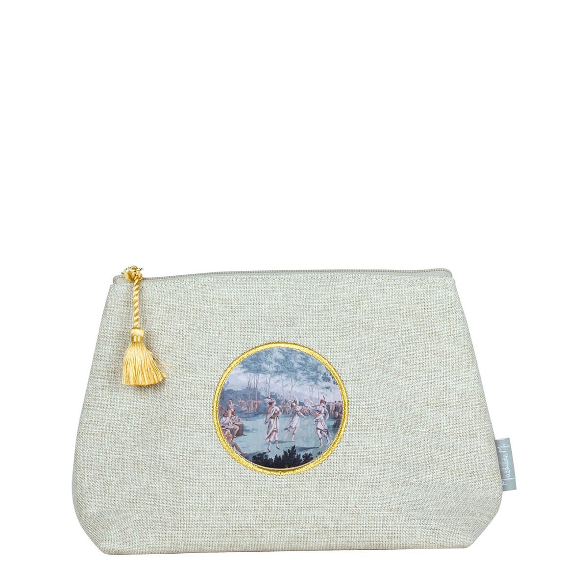 Mathilde M Collection Iles Marquises Linen Style Cosmetic Bag