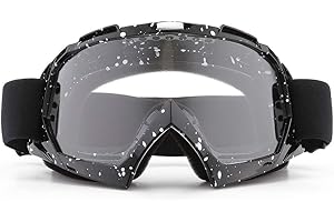 SPOSUNE Motorcycle Goggles, ATV Dirt Bike Off Road MX UV400 Motocross Goggle with Soft Thick Foam Anti-Scratch Dustproof