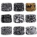 Wide Headbands Headwear Head Wrap Sport Sweatband for Men and Women,Workout,Yoga,12-in-1 12PCS/9PCS/6PCS Multifunction Magic Scarf