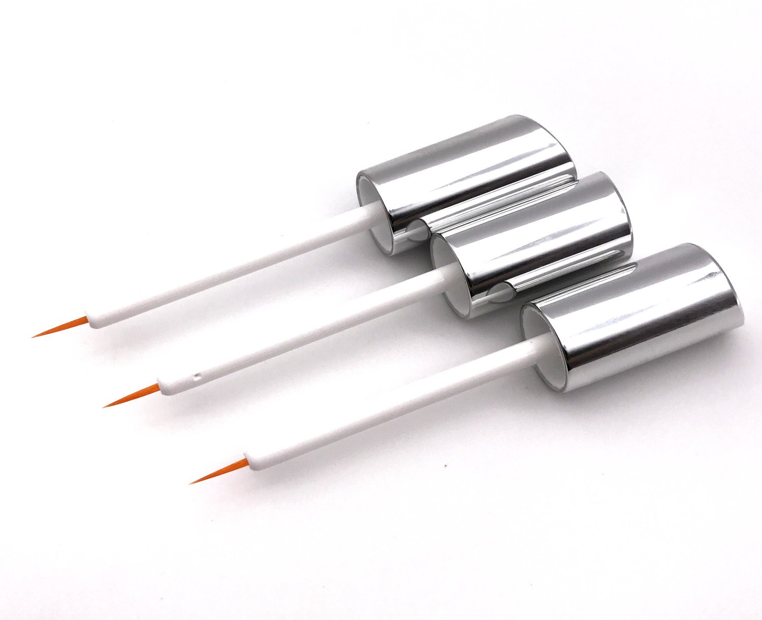 3 pcs 5ml Silver Acrylic Empty Eyelashes Tube Eyeliner Vials Bottle With Wand Applicators for Eyelash/Eyebrow Growth Serum Castor Oil: Beauty