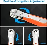 OSDUE Mini Right Angle Ratchet Screwdriver Set with 1/4 Inch Drive view 6