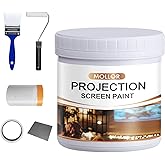 Mollor Projector Screen Paint | Single-Coat Short Throw Projector Screen Paint For Picture Perfect 1080 HD and 4K UHD Clarity | Ideal For At-Home Indoor Use | Digital Theater White - 32 Fl Oz