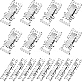 SUNNYCLUE 1 Box 16Pcs 15mm Silver Folding Clasp Fold Over Clasp Bulk White Brass Foldover Buckle Metal Fold Clasps Links Extender Clasp for Bracelet Crafts Watch Diy Jewelry Making Supply Women Adults