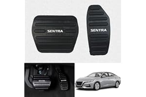 Kakash Custom Interior Accessories for Nissan Sentra 2020 2021 2022 aluminium alloy Gas Accelerator Pedal Covers,Anti-Slip No Drilling Brake Foot Pedal Pads 2 pieces/set(black)